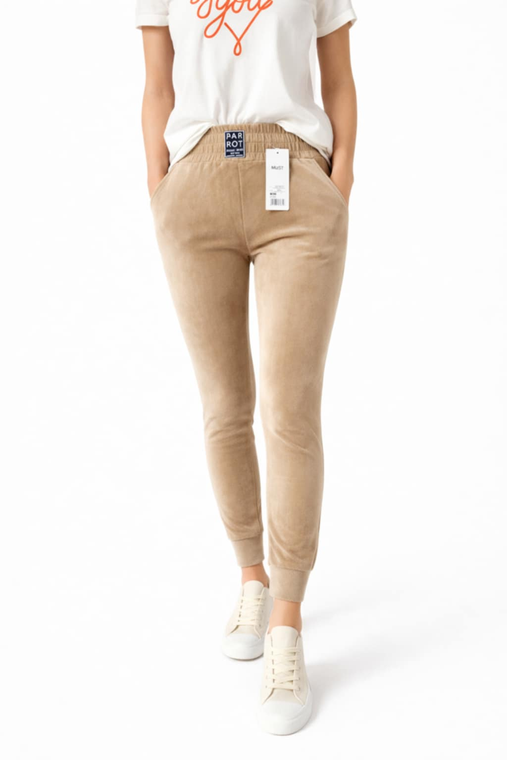 Welurowe spodnie Parrot